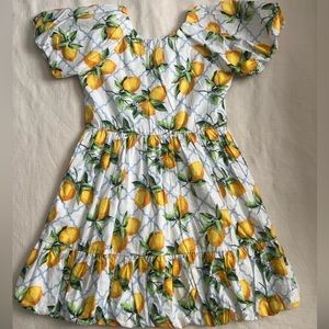 Lemon Puff Sleeve dress